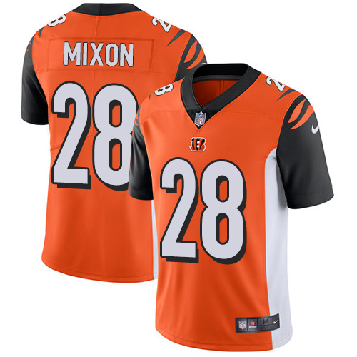 2019 men Cincinnati Bengals #28 Mixon orange Nike Vapor Untouchable Limited NFL Jersey->cincinnati bengals->NFL Jersey